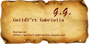 Gellért Gabriella névjegykártya
